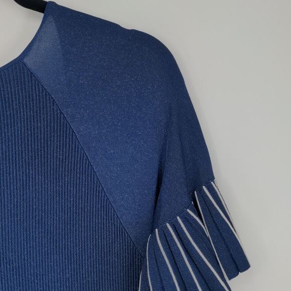 Jonathan Simkhai Women's Pleated Metallic Stretch-Knit A-Line Dress Size Large - Picture 16 of 16